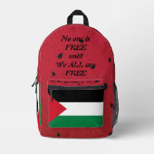 LIBERTÉ ! Sac à dos à coudre pour drapeau palestin (Recto)