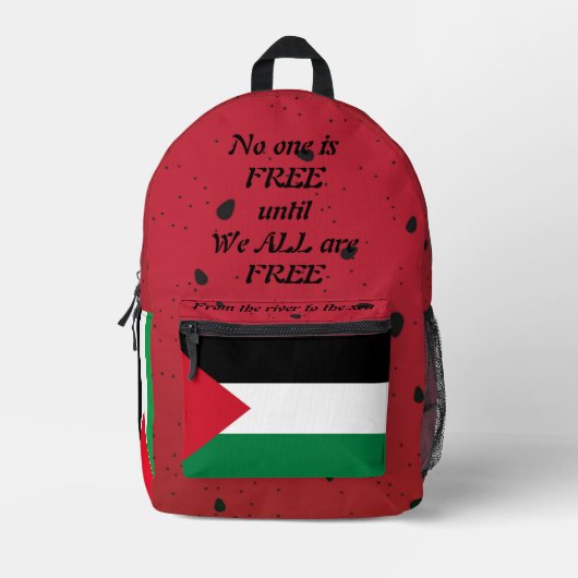 LIBERTÉ ! Sac à dos à coudre pour drapeau palestin (Recto)