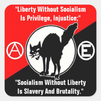 liberté sans autocollant carré du socialisme