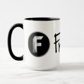 Liberté ! - Soyez libre. Tasse blanche (Gauche)