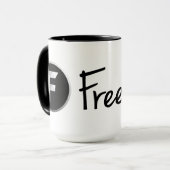 Liberté ! - Soyez libre. Tasse blanche (Devant gauche)