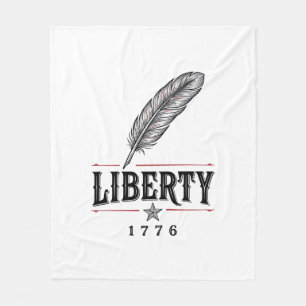 Liberty 1776 Patriottische Veer Vector Ontwerp_1 Fleece Deken