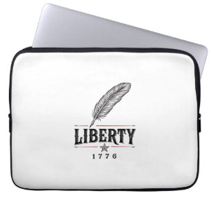 Liberty 1776 Patriottische Veer Vector Ontwerp_1 Laptop Sleeve
