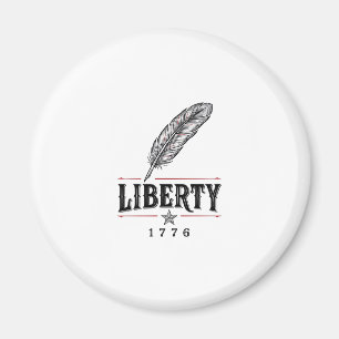 Liberty 1776 Patriottische Veer Vector Ontwerp_1 Magneet
