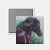 Liberty - Aimant du Cheval friésien (Recto/Verso)