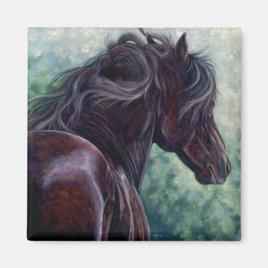 Liberty - Aimant du Cheval friésien (Devant)