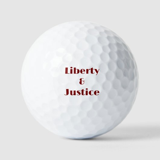 Liberty and Justice Golf Balls Golfballen (Voorkant)