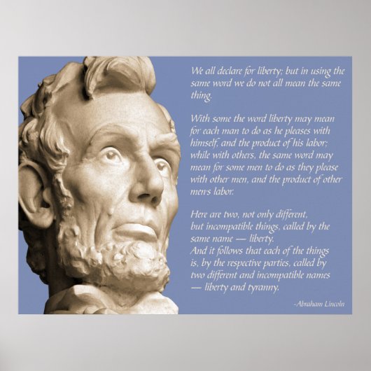 Liberty and Tyranny Quote Poster (Voorkant)