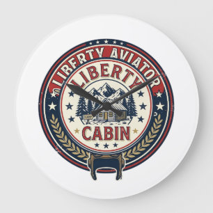 Liberty Aviator Patriottisch Patriottisch Vliegwer Grote Klok
