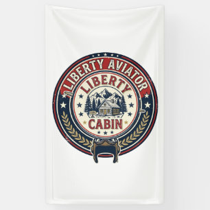 Liberty Aviator Patriottisch Patriottisch Vliegwer Spandoek