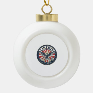 Liberty Avontuur Patriotisch Patriotisch Pulp Boek Keramische Bal Ornament