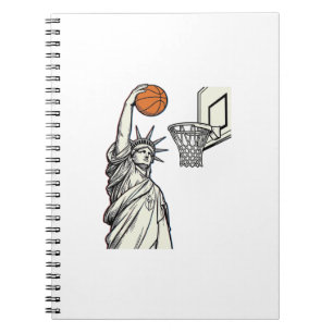 Liberty Basketbal Dunk Vintage Gravure Design_1 Notitieboek