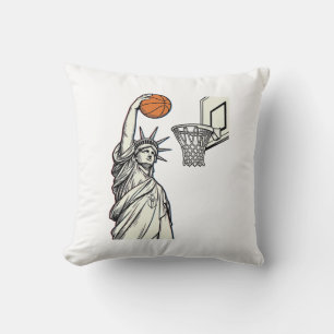 Liberty Basketbal Dunk Vintage Gravure Ontwerp_1 Kussen