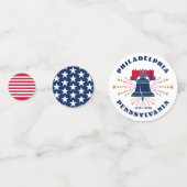 Liberty Bell 1776 Philadelphia Patriotic Confetti (Achterkanten)