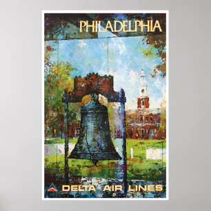 Liberty Bell Kunst Oude Pennsylvania Prent Poster