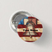 Liberty Bell pin Ronde Button 3,2 Cm (Voorkant /achterkant)