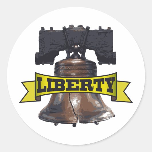 Liberty Bell Ronde Sticker (Voorkant)