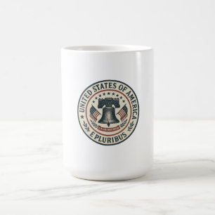Liberty Bell Seal —  "E Pluribus Unum" Koffiemok