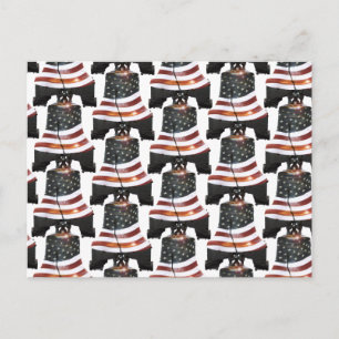 Liberty Bell w/American Flag - Pattern Briefkaart