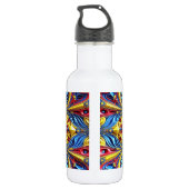Liberty Bottle Roemeense kleuren Waterfles (Achterkant)
