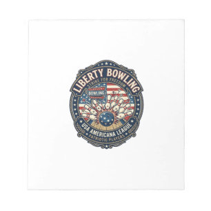 Liberty Bowling Patriottisch Patriottisch Bowling Notitieblok