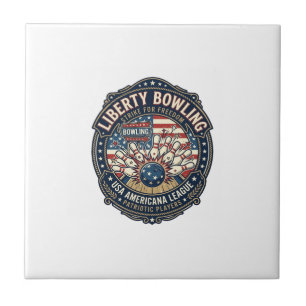 Liberty Bowling Patriottisch Patriottisch Bowling Tegeltje