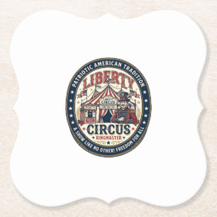 Liberty Circus Patriottische Patriottische Circus  Kartonnen Onderzetters