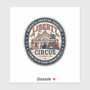 Liberty Circus Patriottische Patriottische Circus Sticker