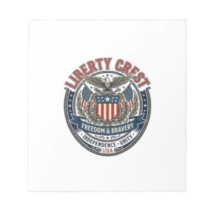 Liberty Crest Patriottisch Patriottisch Heraldiek  Notitieblok