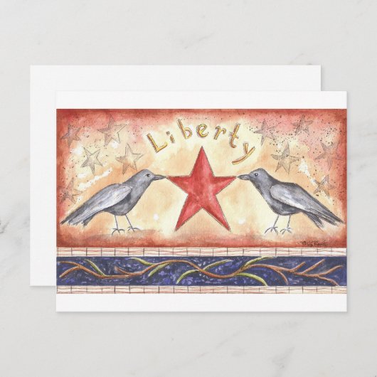 Liberty Crows Briefkaart (Voorkant / Achterkant)