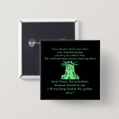 Liberty Crying Pin Vierkante Button 5,1 Cm (Voorkant /achterkant)