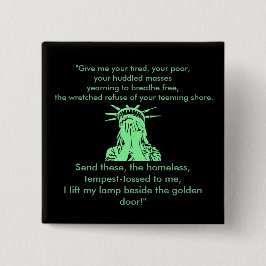 Liberty Crying Pin Vierkante Button 5,1 Cm