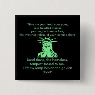 Liberty Crying Pin Vierkante Button 5,1 Cm