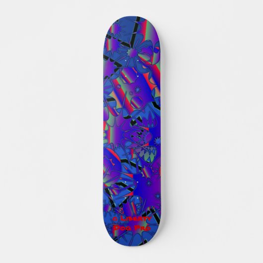 LIBERTY DOG PRO SHOP NEON LIGHT SKATEBOARD - PARTA (Devant)