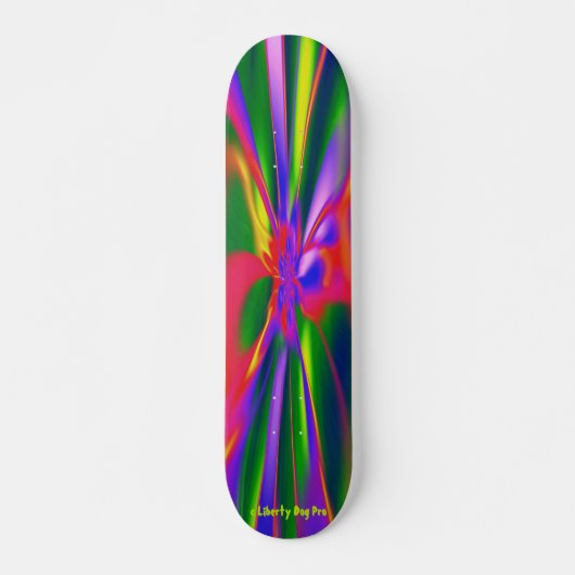 LIBERTY DOG PRO SHOP PSYCHEDELICA MADNESS DECK SKATEBOARD (Voorkant)