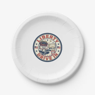Liberty Drive In Patriottisch Patriottisch Drive I Papieren Bordje