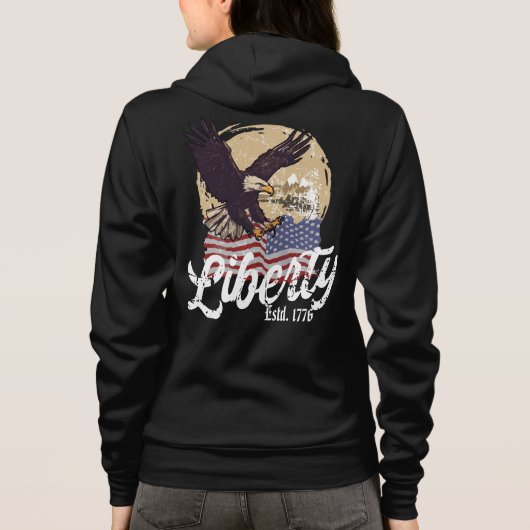 Liberty Eagle Vlucht Hoodie (Achterkant)