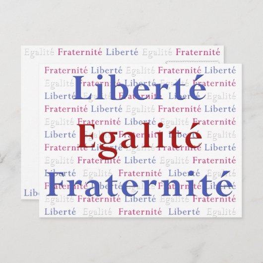 Liberty Equality Fraternité 14 Cartes postales Jui (Devant / Derrière)