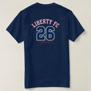 Liberty FC Navy Star T-shirt Premium USA Voetbal