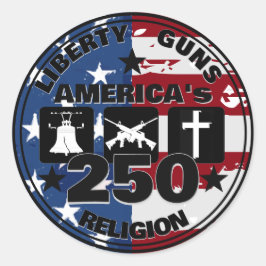 Liberty Guns Religion 250 Rond Sticker