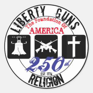 Liberty Guns Religion Round 250e Sticker