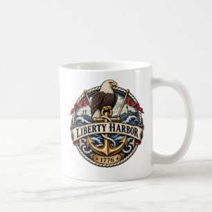 Liberty Harbor Eagle Anchor Tweezijdige Koffie Koffiemok