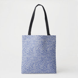 Liberty kleine witte bloemen blauw draagtas
