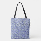 Liberty kleine witte bloemen blauw draagtas (Achterkant)