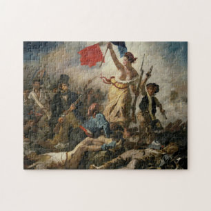 Liberty Leading the People door Eugène Delacroix Legpuzzel