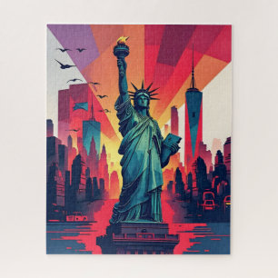 Liberty Lights: New York City Skyline Puzzel