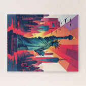 Liberty Lights: New York City Skyline Puzzel (Horizontaal)