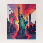 Liberty Lights: New York City Skyline Puzzel Legpuzzel (Verticaal)