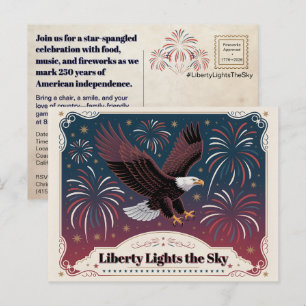 Liberty Lights the Sky • 1776–2026 Aandenken Briefkaart