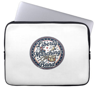 Liberty Marching Band Patriotische Mars Muziek Laptop Sleeve